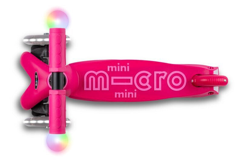 Laste tõukeratas Micro Mini2Grow Magic LED - roosa hind ja info | Tõukerattad | kaup24.ee