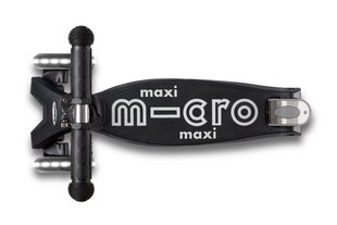 Laste tõukeratas Micro Maxi Deluxe Eco LED - must/hall цена и информация | Самокаты | kaup24.ee