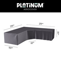 Kaitsekate trapetsnurgaga aia nurgadiivanile Platinum AeroCover 270x270x100xH70 цена и информация | Подушки, наволочки, чехлы | kaup24.ee