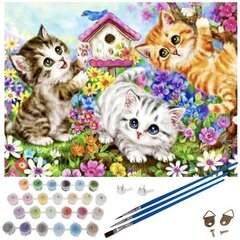 Maalimine numbrite järgi 40x50cm - kassipojad цена и информация | Живопись по номерам | kaup24.ee