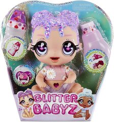 Glitter Babyz säranukk Lila Wildbloom цена и информация | MUST Металлическая бутылочка с Ярким рисунком (без BPA) (500ml) для мальчиков от 3+ лет Серая с Машинкой | kaup24.ee