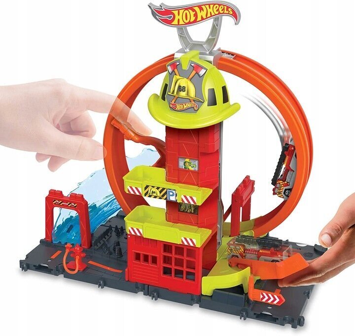 Hot Wheels City Super Loop tuletõrjejaam HKX41 hind ja info | Poiste mänguasjad | kaup24.ee