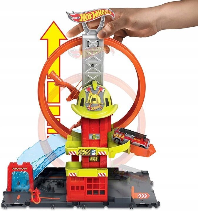 Hot Wheels City Super Loop tuletõrjejaam HKX41 hind ja info | Poiste mänguasjad | kaup24.ee