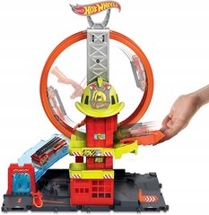 Hot Wheels City Super Loop tuletõrjejaam HKX41 цена и информация | Развивающий мелкую моторику - кинетический песок KeyCraft NV215 (80 г) детям от 3+ лет, бежевый | kaup24.ee