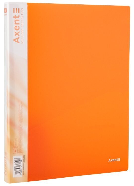 Plastköitja Axent, A4, 700mkr, 25mm, 2 rõngaga, oranž sp. hind ja info | Kirjatarbed | kaup24.ee