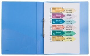 Папка пластиковая Axent, А4, 700мкр, 25мм, с 2-мя кольцами, голубая сп. цена и информация | Канцелярские товары | kaup24.ee