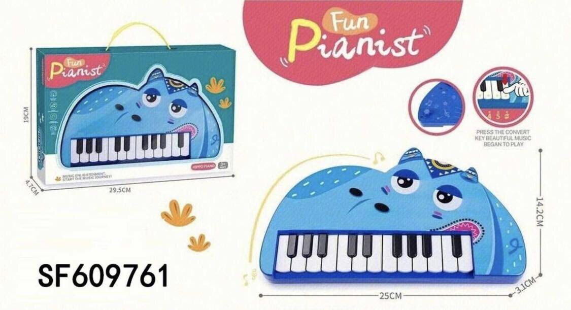 Laste klaver, 22 klahvi, Hippo Piano hind ja info | Arendavad mänguasjad | kaup24.ee