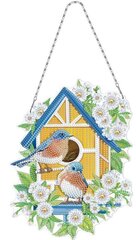 Маленький подвесной домик-гнездо и птицы цена и информация | Алмазная мозаика | kaup24.ee