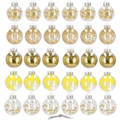 Рождественские шары CA0882, 30 шт. цена и информация | Праздничные декорации | kaup24.ee