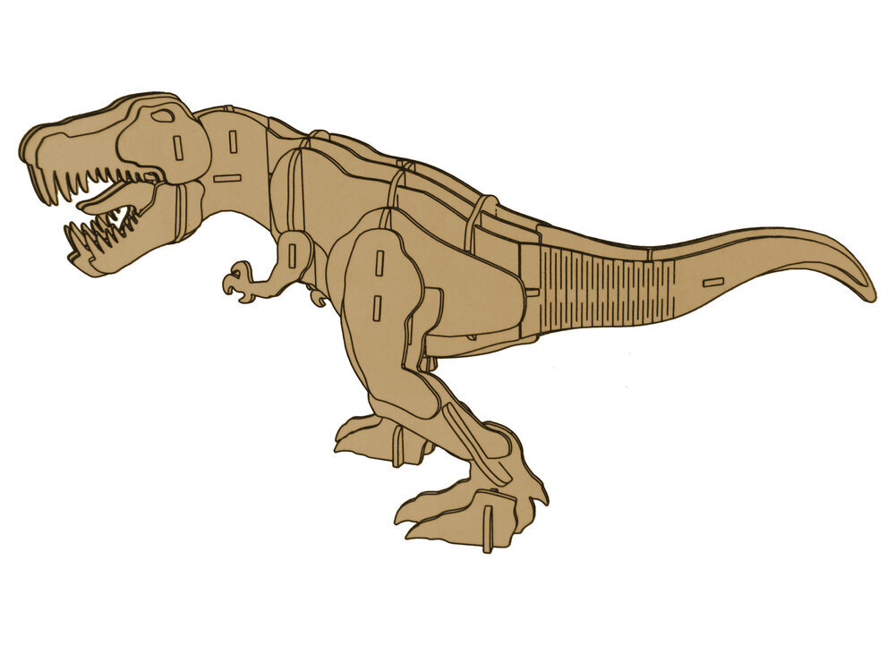 Puidust 3D ruumiline pusle "T-Rex", 22 tükki hind ja info | Pusled | kaup24.ee