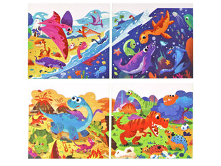 Puzzle "Dinosauruste maailm" 4 pilti 73 tükki hind ja info | Pusled | kaup24.ee