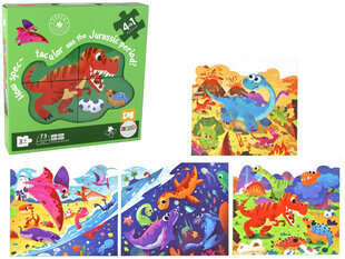 Puzzle "Dinosauruste maailm" 4 pilti 73 tükki hind ja info | Pusled | kaup24.ee