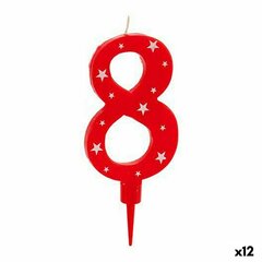 Вуаль День рождения Номера 8 (12 штук) цена и информация | Гудки для вечеринки Clown Face (4шт.) | kaup24.ee