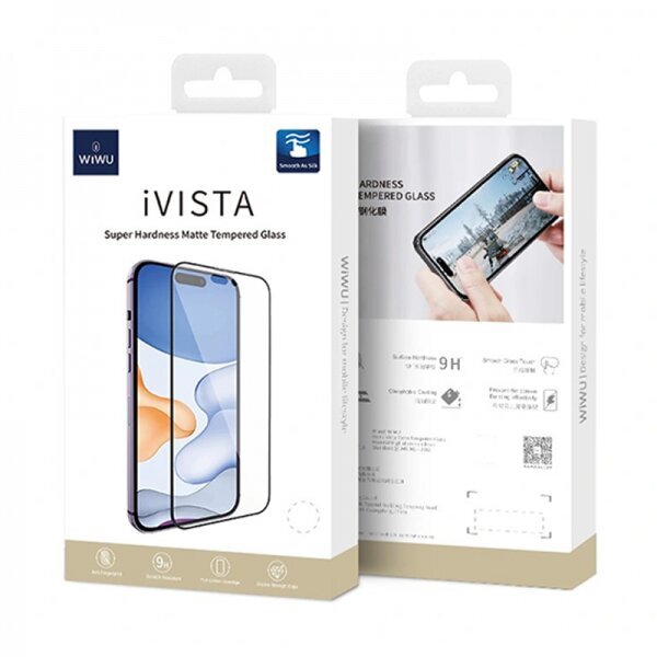 Kaitseklaas WiWU iVista iPhone 14 Pro FullCover MATTE 5D цена и информация | Ekraani kaitsekiled | kaup24.ee