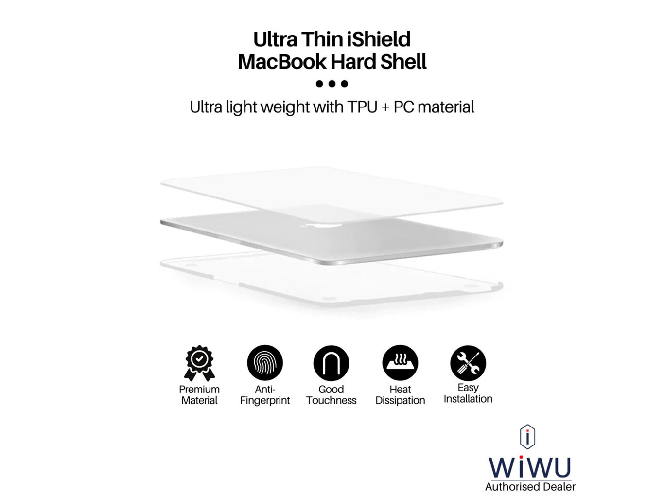 WiWU iShield for MacBook 13 Pro 2020,2022 Transparent hind ja info | Sülearvutikotid | kaup24.ee