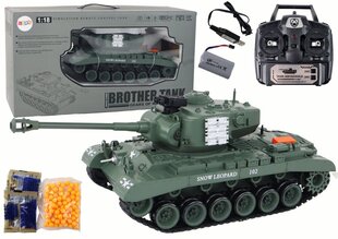 Kaugjuhitav tank heliefektidega Lean Toys, roheline hind ja info | Poiste mänguasjad | kaup24.ee