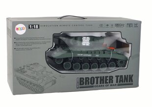 Kaugjuhitav tank heliefektidega Lean Toys, roheline hind ja info | Poiste mänguasjad | kaup24.ee