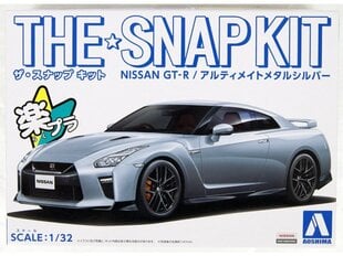 Сборная модель Aoshima - The Snap Kit Nissan GT-R Ultimate Metal Silver, 1/32, 05641 цена и информация | Конструкторы и кубики | kaup24.ee