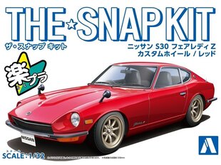 Aoshima - The Snap Kit Nissan S30 Fairlady Z Custom Wheel / Red, 1/32, 06474 hind ja info | Klotsid ja konstruktorid | kaup24.ee