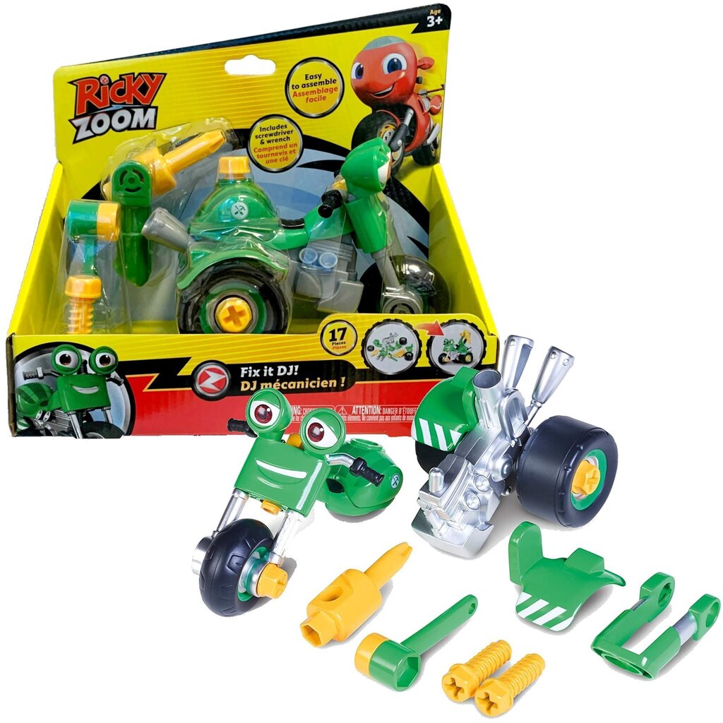 Mootorratas Ricky Zoom Fix it DJ Green цена и информация | Poiste mänguasjad | kaup24.ee