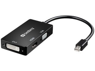 Sandberg 509-12 Adapter MiniDP>HDMI+DVI+VGA цена и информация | Адаптеры и USB-hub | kaup24.ee