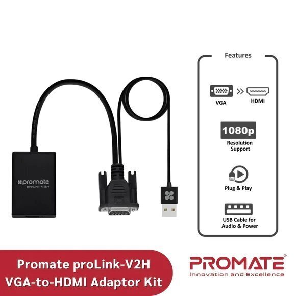 ProLink-V2H VGA HDMI / USB-heli hind ja info | USB jagajad, adapterid | kaup24.ee