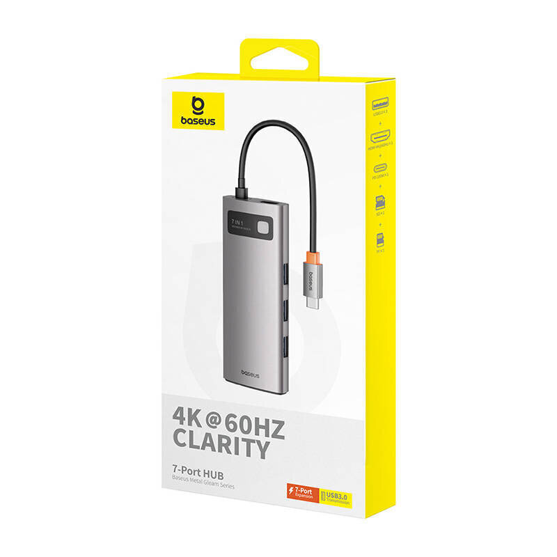 Baseus Gleam 7in1 hind ja info | USB jagajad, adapterid | kaup24.ee