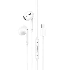 Borofone Earphones BM30 Max Acoustic with Type C plug with microphone (DAC) white цена и информация | Наушники | kaup24.ee