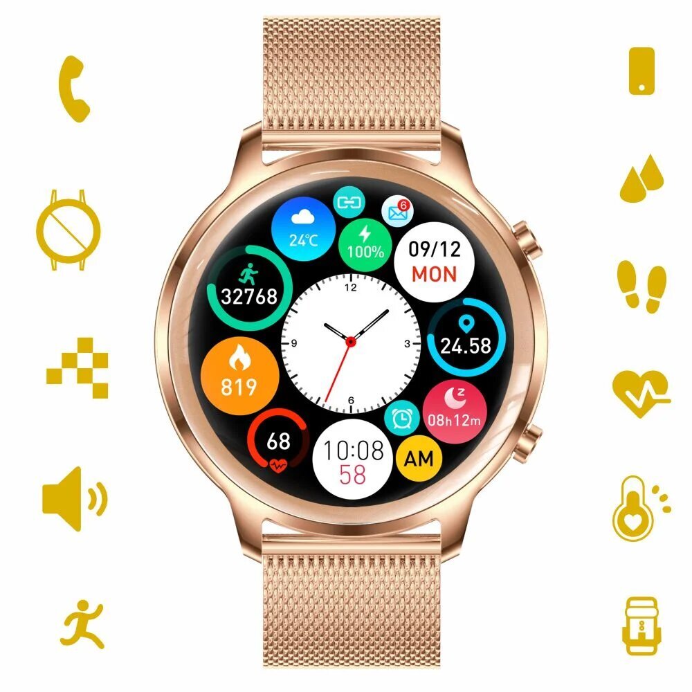 Manta SWU301GD Gold цена и информация | Nutikellad (smartwatch) | kaup24.ee