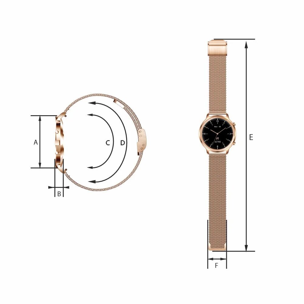 Manta SWU301GD Gold hind ja info | Nutikellad (smartwatch) | kaup24.ee