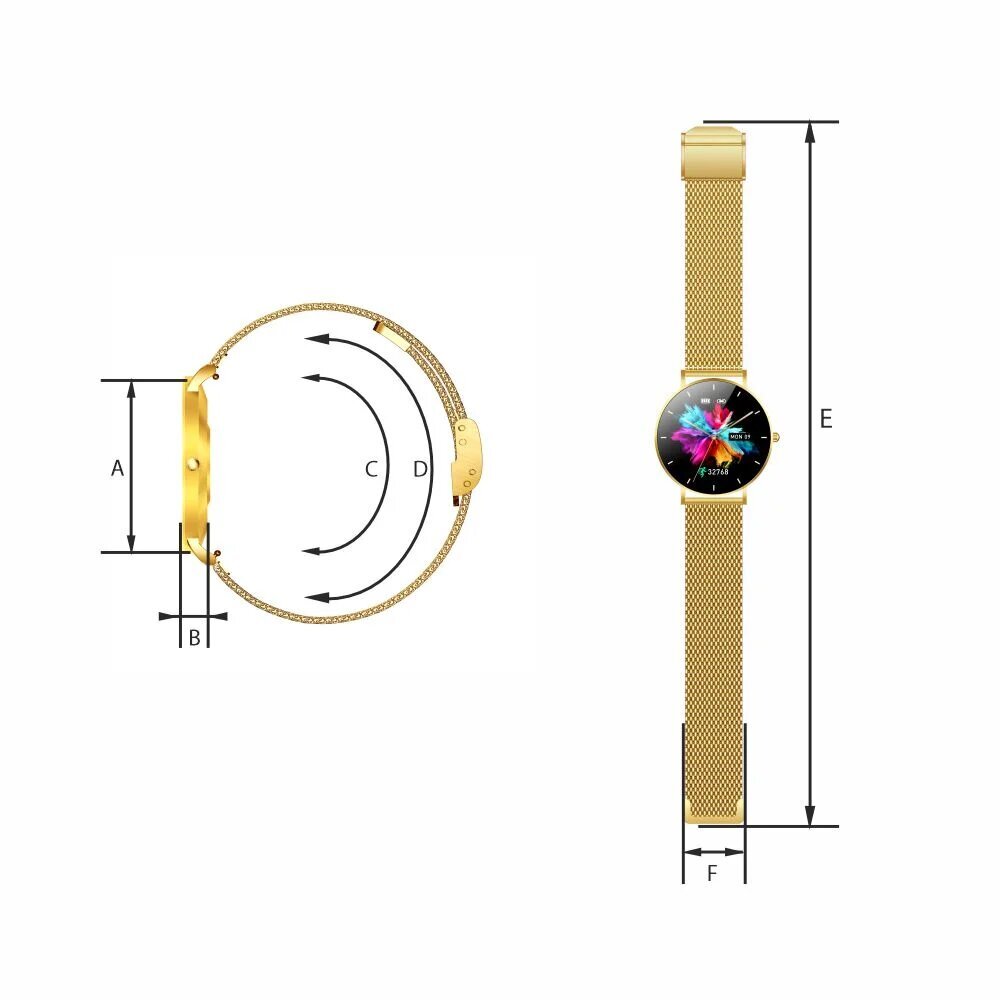 Manta SWU501LGD Gold цена и информация | Nutikellad (smartwatch) | kaup24.ee