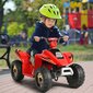 Ühekohaline laste elektriline ATV Costway, punane hind ja info | Laste elektriautod | kaup24.ee