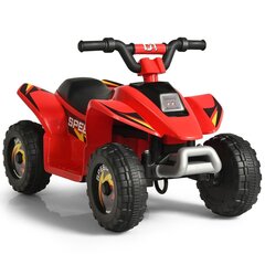 Ühekohaline laste elektriline ATV Costway, punane цена и информация | Электромобили для детей | kaup24.ee