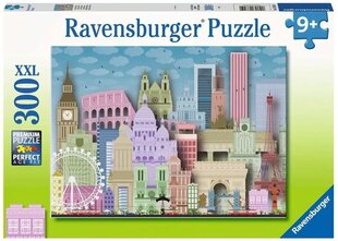Пазл «Равенсбургер»: европейские города XXL (300 шт.) (13355) цена и информация | Пазлы | kaup24.ee
