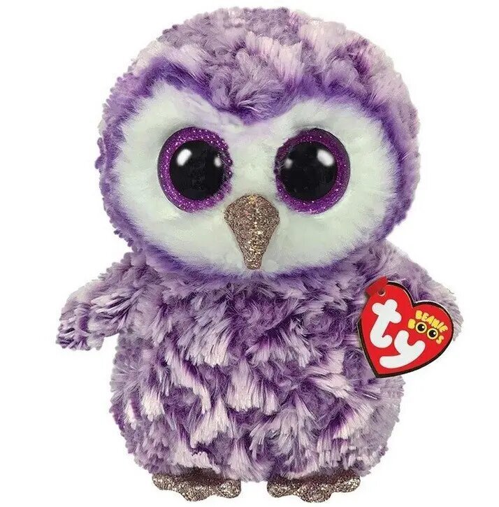 Plüüs mänguasi TY Purple Owl Moonlight, 24 cm hind ja info | Pehmed mänguasjad | kaup24.ee
