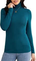 Siddhe naiste kõrge kraega pluus, sinine hind ja info | Naiste pluusid, särgid | kaup24.ee