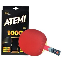 Ракетка для настольного тенниса Atemi 1000, 1шт, красный цвет цена и информация | Ракетки для настольного тенниса, чехлы и наборы | kaup24.ee