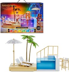 578475EUC Rainbow High Color Maneing Pool & Beach Club Playset Playset цена и информация | Игрушки для девочек | kaup24.ee