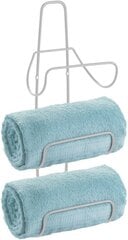 Настенная вешалка для полотенец mDesign, 2 шт., серая цена и информация | Аксессуары для ванной комнаты | kaup24.ee