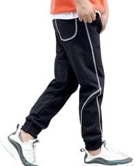 Детские спортивные штаны Ugitopi, хлопковые, черные цена и информация | Шорты для мальчиков | kaup24.ee