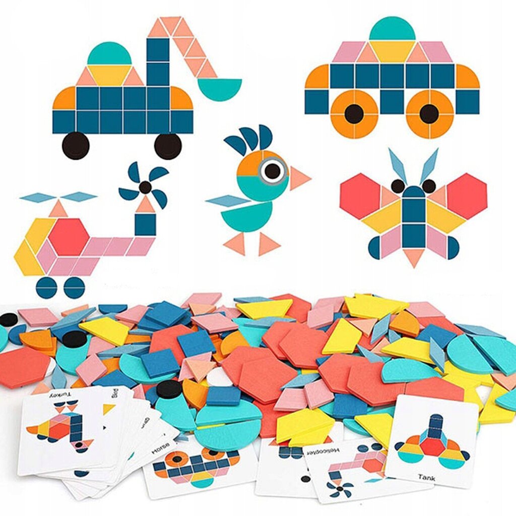 Puidust puzzle Montessori180 tk. hind ja info | Klotsid ja konstruktorid | kaup24.ee