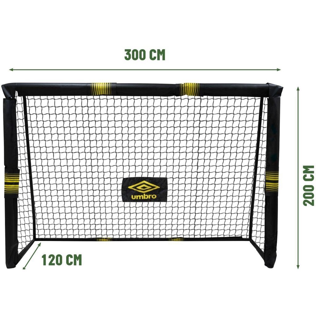 Jalgpallivärav koos võrguga Umbro Pro Tech, 300x200x120 cm hind ja info | Jalgpalliväravad ja -võrgud | kaup24.ee