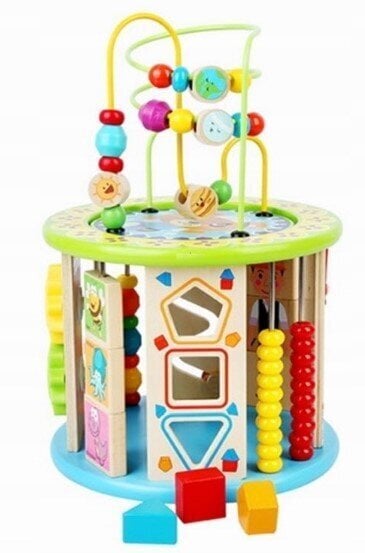 Hariv puidust Montessori kuubik 11in1 цена и информация | Arendavad mänguasjad | kaup24.ee