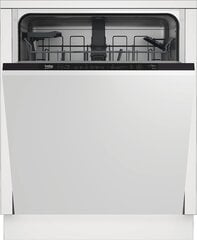 Beko Bdin16420 Полно -интегрированная посудомоечная машина/скользящая корзина для столовых приборов/моющие средства с раздвижным замком/саморегулирующей дверной пружиной/14 размерной крышки цена и информация | Посудомоечные машины | kaup24.ee