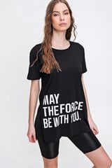 Рубашка женская, черная цена и информация | Женские футболки | kaup24.ee