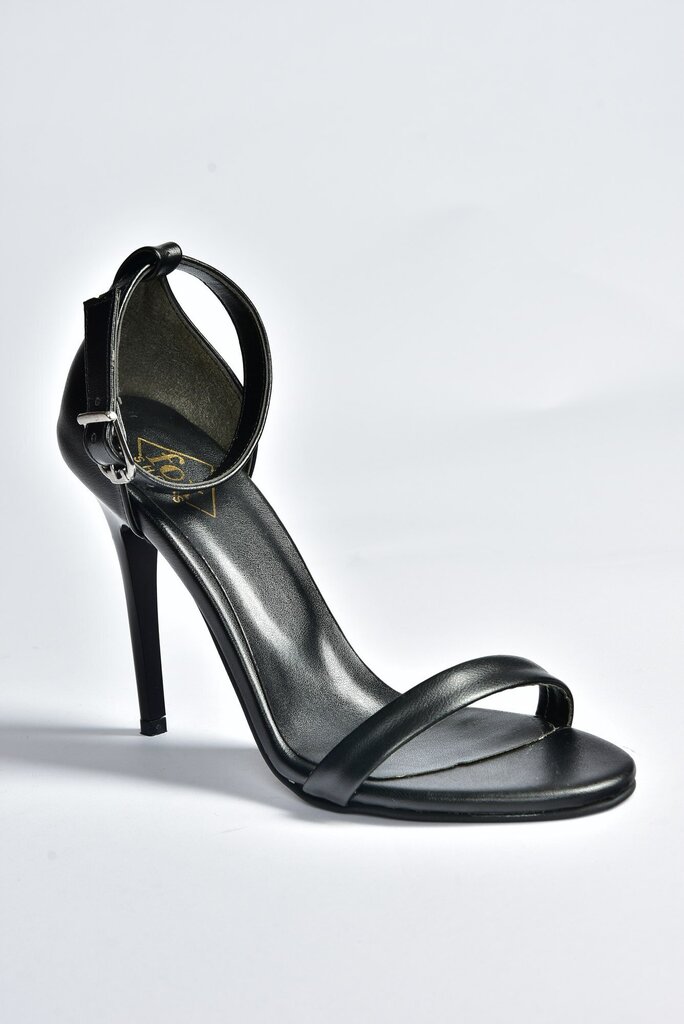 Naiste kõrge kontsaga kingad, must hind ja info | Naiste sandaalid | kaup24.ee
