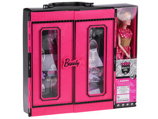 Nuku ja garderoobi komplekt koos aksessuaaridega, roosa hind ja info | Tüdrukute mänguasjad | kaup24.ee