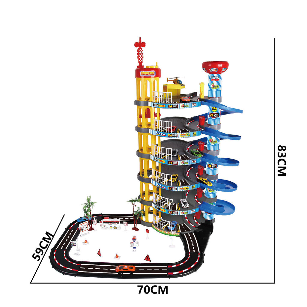 Suur 6-korruseline autodega parkla hind ja info | Poiste mänguasjad | kaup24.ee