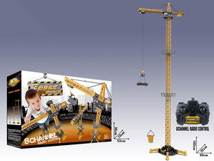 Большой строительный кран с дистанционным управлением, 183 см. цена и информация | Развивающий мелкую моторику - кинетический песок KeyCraft NV215 (80 г) детям от 3+ лет, бежевый | kaup24.ee