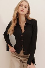 Naiste pluus, must цена и информация | Женские блузки, рубашки | kaup24.ee